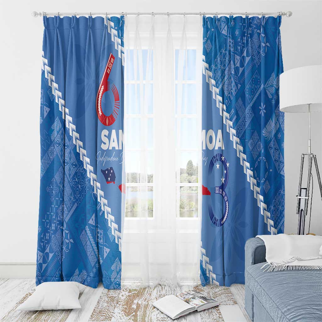 Samoa Independence Day Window Curtain Anniversary 63th-Siapo Art LT03 - Polynesian Pride