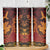 Hawaiian Volcano and Shark Skinny Tumbler Polynesian and Hibiscus Pattern Lava Color