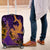 Hawaiian Volcano and Shark Luggage Cover Polynesian and Hibiscus Pattern Purple Yellow Gradient