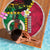Vanuatu Nakamal and Plumeria Flowers Beach Blanket Polynesian Pattern