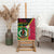 Vanuatu Nakamal and Plumeria Flowers Canvas Wall Art Polynesian Pattern