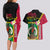 Vanuatu Nakamal and Plumeria Flowers Couples Matching Long Sleeve Bodycon Dress and Hawaiian Shirt Polynesian Pattern