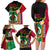 Vanuatu Nakamal and Plumeria Flowers Family Matching Long Sleeve Bodycon Dress and Hawaiian Shirt Polynesian Pattern