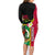 Vanuatu Nakamal and Plumeria Flowers Family Matching Long Sleeve Bodycon Dress and Hawaiian Shirt Polynesian Pattern