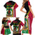 Vanuatu Nakamal and Plumeria Flowers Family Matching Short Sleeve Bodycon Dress and Hawaiian Shirt Polynesian Pattern