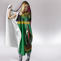 Vanuatu Nakamal and Plumeria Flowers Hooded Blanket Polynesian Pattern LT03 - Polynesian Pride