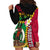 Vanuatu Nakamal and Plumeria Flowers Hoodie Dress Polynesian Pattern