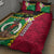 Vanuatu Nakamal and Plumeria Flowers Quilt Bed Set Polynesian Pattern