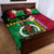 Vanuatu Nakamal and Plumeria Flowers Quilt Bed Set Polynesian Pattern