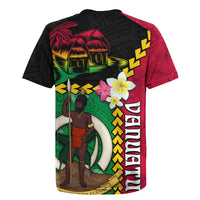 Vanuatu Nakamal and Plumeria Flowers Rugby Jersey Polynesian Pattern LT03 - Polynesian Pride