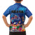 Fiji Bula Family Matching Puletasi and Hawaiian Shirt Tropical Plants with Palm Tree and Iguana Colorful
