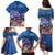 Fiji Bula Family Matching Puletasi and Hawaiian Shirt Tropical Plants with Palm Tree and Iguana Colorful