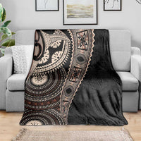 Fiji Traditional Masi Blanket Tapa Art Palm Leaves Pattern