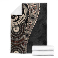 Fiji Traditional Masi Blanket Tapa Art Palm Leaves Pattern