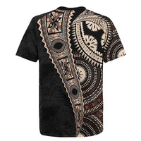 Fiji Traditional Masi Rugby Jersey Tapa Art Palm Leaves Pattern