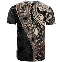 Fiji Traditional Masi T Shirt Tapa Art Palm Leaves Pattern