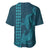 Aloha Hawaii Whale Kakau and Polynesian Tattoo Baseball Jersey Turquoise Color