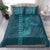 Aloha Hawaii Whale Kakau and Polynesian Tattoo Bedding Set Turquoise Color