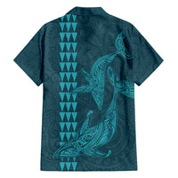 Aloha Hawaii Whale Kakau and Polynesian Tattoo Hawaiian Shirt Turquoise Color LT03 - Polynesian Pride