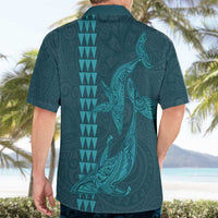 Aloha Hawaii Whale Kakau and Polynesian Tattoo Hawaiian Shirt Turquoise Color LT03 - Polynesian Pride