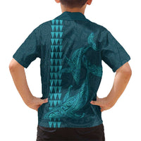 Aloha Hawaii Whale Kakau and Polynesian Tattoo Hawaiian Shirt Turquoise Color LT03 - Polynesian Pride