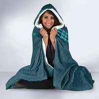Aloha Hawaii Whale Kakau and Polynesian Tattoo Hooded Blanket Turquoise Color LT03 - Polynesian Pride