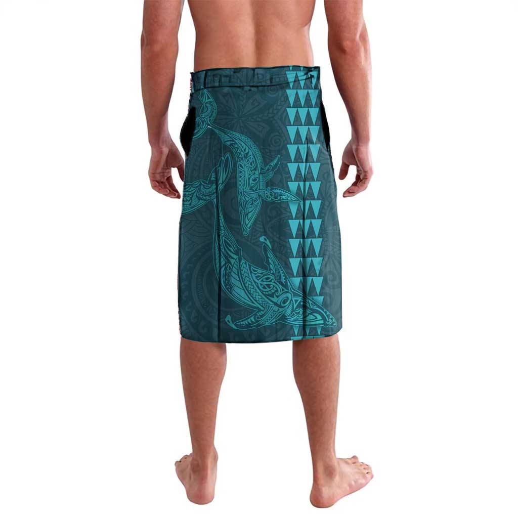 Aloha Hawaii Whale Kakau and Polynesian Tattoo Lavalava Turquoise Color LT03 - Polynesian Pride