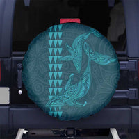 Aloha Hawaii Whale Kakau and Polynesian Tattoo Spare Tire Cover Turquoise Color LT03 - Polynesian Pride