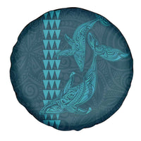 Aloha Hawaii Whale Kakau and Polynesian Tattoo Spare Tire Cover Turquoise Color LT03 - Polynesian Pride