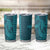 Aloha Hawaii Whale Kakau and Polynesian Tattoo Tumbler Cup Turquoise Color