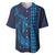 Aloha Hawaii Whale Kakau and Polynesian Tattoo Baseball Jersey Dark Navy Color