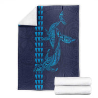 Aloha Hawaii Whale Kakau and Polynesian Tattoo Blanket Dark Navy Color LT03 - Polynesian Pride