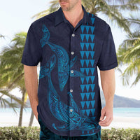 Aloha Hawaii Whale Kakau and Polynesian Tattoo Hawaiian Shirt Dark Navy Color LT03 - Polynesian Pride