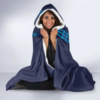 Aloha Hawaii Whale Kakau and Polynesian Tattoo Hooded Blanket Dark Navy Color LT03 - Polynesian Pride