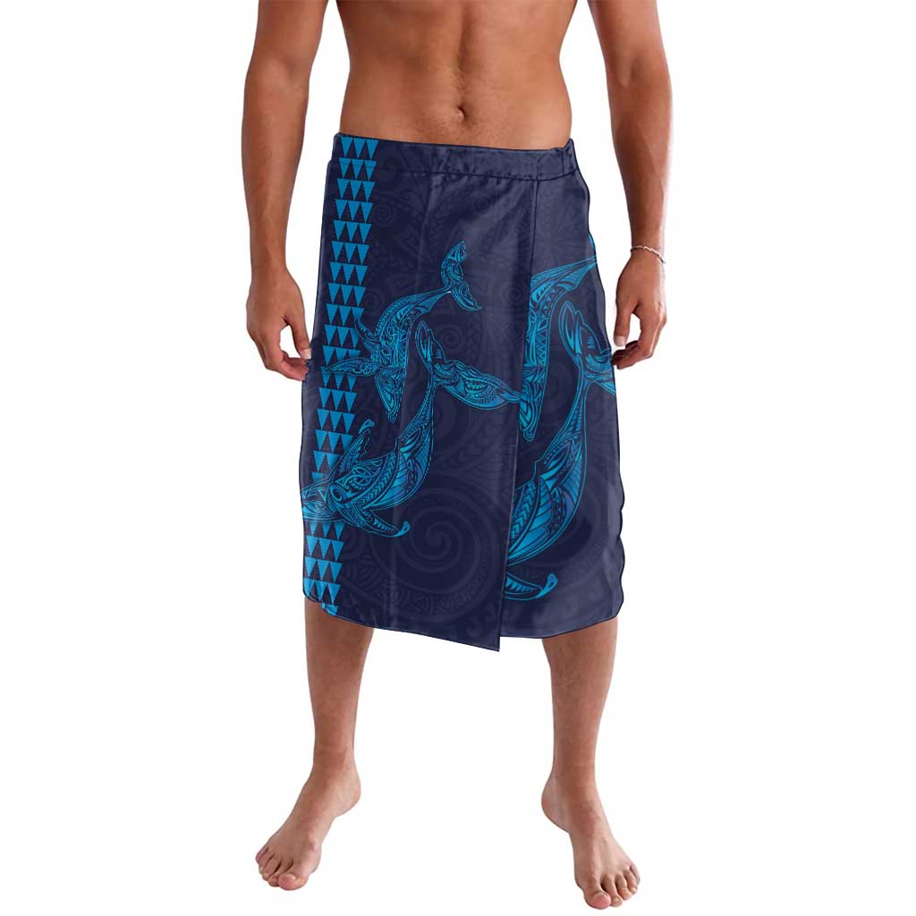 Aloha Hawaii Whale Kakau and Polynesian Tattoo Lavalava Dark Navy Color LT03 Dark Navy - Polynesian Pride