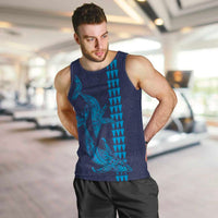 Aloha Hawaii Whale Kakau and Polynesian Tattoo Men Tank Top Dark Navy Color LT03 Dark Navy - Polynesian Pride