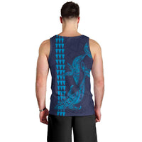 Aloha Hawaii Whale Kakau and Polynesian Tattoo Men Tank Top Dark Navy Color LT03 - Polynesian Pride