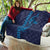 Aloha Hawaii Whale Kakau and Polynesian Tattoo Quilt Dark Navy Color