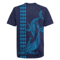 Aloha Hawaii Whale Kakau and Polynesian Tattoo Rugby Jersey Dark Navy Color LT03 - Polynesian Pride