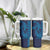 Aloha Hawaii Whale Kakau and Polynesian Tattoo Tumbler With Handle Dark Navy Color