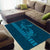 Aloha Hawaii Whale Kakau and Polynesian Tattoo Area Rug Light Blue Color