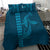 Aloha Hawaii Whale Kakau and Polynesian Tattoo Bedding Set Light Blue Color