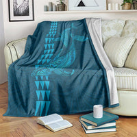 Aloha Hawaii Whale Kakau and Polynesian Tattoo Blanket Light Blue Color LT03 Light Blue - Polynesian Pride