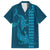 Aloha Hawaii Whale Kakau and Polynesian Tattoo Family Matching Puletasi and Hawaiian Shirt Light Blue Color