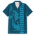 Aloha Hawaii Whale Kakau and Polynesian Tattoo Family Matching Summer Maxi Dress and Hawaiian Shirt Light Blue Color