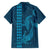 Aloha Hawaii Whale Kakau and Polynesian Tattoo Family Matching Tank Maxi Dress and Hawaiian Shirt Light Blue Color
