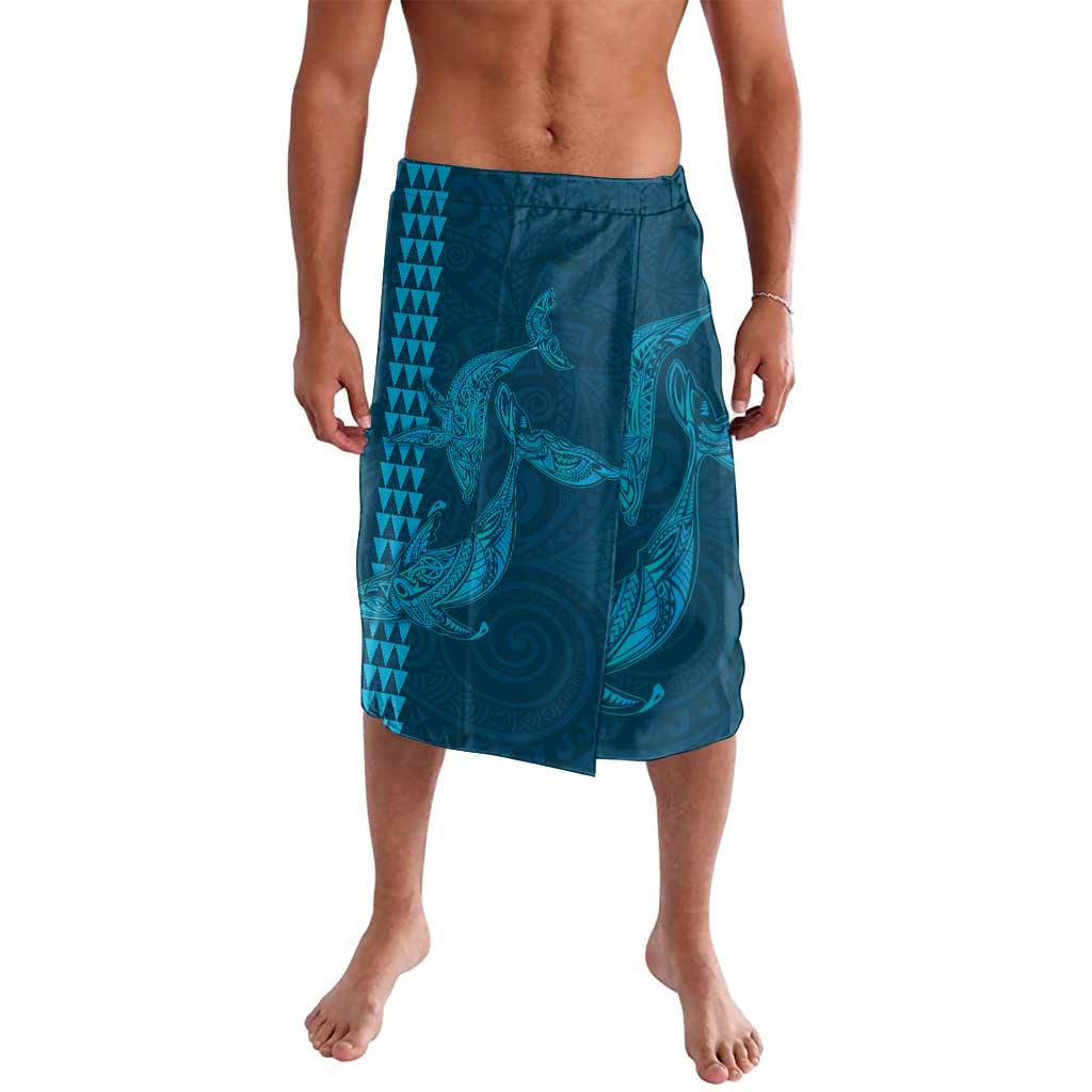 Aloha Hawaii Whale Kakau and Polynesian Tattoo Lavalava Light Blue Color LT03 Light Blue - Polynesian Pride