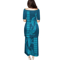 Aloha Hawaii Whale Kakau and Polynesian Tattoo Puletasi Light Blue Color LT03 - Polynesian Pride