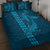 Aloha Hawaii Whale Kakau and Polynesian Tattoo Quilt Bed Set Light Blue Color