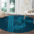 Aloha Hawaii Whale Kakau and Polynesian Tattoo Round Carpet Light Blue Color